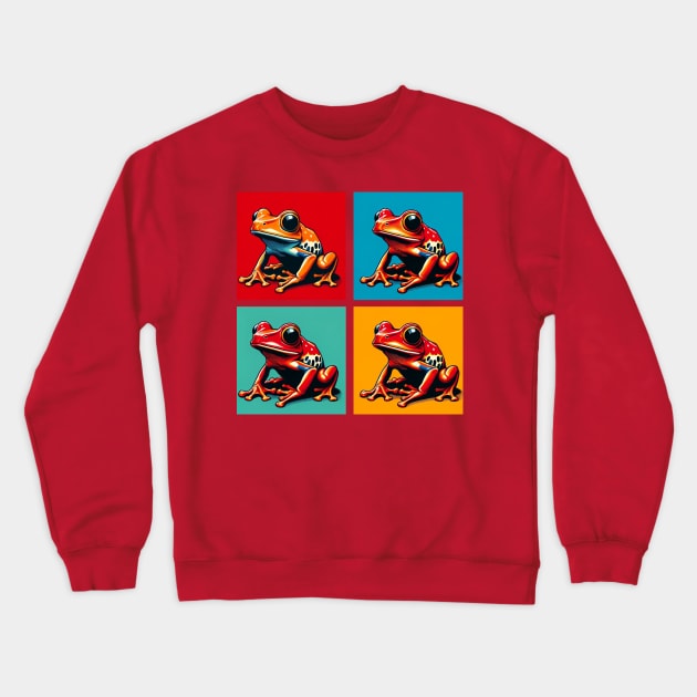 Tomato Frog Pop Art - Cool Frog Crewneck Sweatshirt by PawPopArt